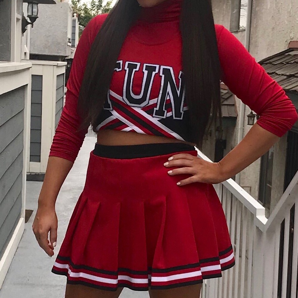 Ariana Grande thank u, next inspired cheer uniform
